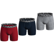 Bokserice Under Armour UA Charged Cotton 6in 3 Pack-RED