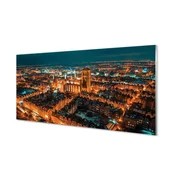 tulup.si Slika na akrilnem steklu Nočna panorama gdańsk cerkve 100x50 cm 4 obešalnika