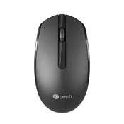 Miška C-TECH WLM-15 Dual mode, brezžična, BT 5.0 2,4 GHz, 1600 DPI, 6 gumbov, USB nano sprejemnik, črna