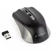 GEMBIRD miš MUSW-4B-04-GB, sivo-crni, bežicni, USB nano prijemnik