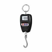 INF 200 kg prenosna elektronska viseča tehtnica z LCD zaslonom in jekleno kljuko Black, (5000137255)