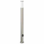 Vidaxl Stebriček z vtičnico 110 cm nerjaveče jeklo IP44