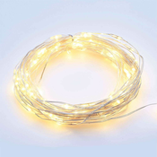 ACA Lighting LED ukrasni lancic srebrni sa timerom 10m, 100LED, 3xAA, IP44 [X01100115, X01100215] Barva svetla: Hladna bijela [X01100215]
