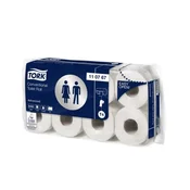 Toaletni papir, sistem T4, dvoslojni, premer: 10,3 cm, Advanced, TORK, bel, 64 rolic
