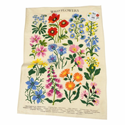 Bež pamucni rucnik Rex London Wild Flowers, 50 x 70 cm