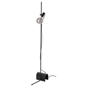 HARSLINGA / MOLNART Pod.lampa i sijalica, crna/kugla sivo bistro staklo