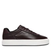 Superge Calvin Klein Basket Cups Oxf Lth-Neo HM0HM02204 Temno rjava