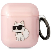 Karl Lagerfeld Etui Karl Lagerfeld Ikonik Choupette za AirPods 1/2 - roza