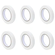 Vidaxl Maskirni trakovi za slikarje 6 pcs Bela 19mm x 50m Papir