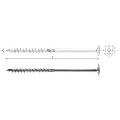 shumee Lesni vijak z navojem za torx, pocinkan, 8*100MM T40 - 50,0 kosov - spkk 8*100