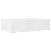 Vidaxl Vrtno cvetlično korito belo 90x60x23 cm trdna borovina