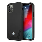 Bmw Etui BMW Leather Perforate za iPhone 12/iPhone 12 Pro - črne barve