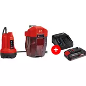 Einhell Akumulatorska pumpa za cistu vodu GE-SP 18 Li-Solo + Einhell Power-X-Change 18V 2.5 Ah Starter-Kit
