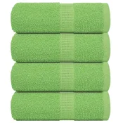 Vidaxl Brisače za umivanje FROGN 4 kosi jabolčno zelene 30x30 cm 360 g/m2