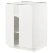 METOD Podni element s policama/2 vrata, bela/Veddinge bela, 60x60 cm
