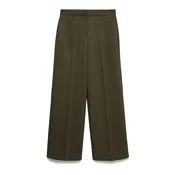 VERO MODA Hlače na rob VMELMA temno zelena
