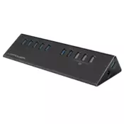 LC POWER USB Hub 7+3 Port 3.0 Alu 2B-10 crni