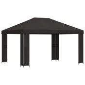 Vidaxl Paviljon 4 x 3 m Antracit Poliester in jeklo 190 gsm