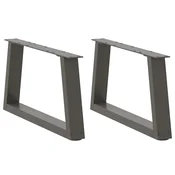Noge za klub stolic V-oblika 2 kom antracit 60 x (30-31,3) cm celik