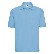 Mens Polycotton Polo Russell Blue T-Shirt