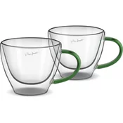 Lamart LT9115 2-delni set kozarcev za kapučinoVaso, 190 ml, zeleni