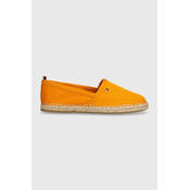 Espadrile Tommy Hilfiger BASIC TOMMY FLAT ESPADRILLE boja: narančasta, FW0FW06497