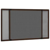 Vidaxl Raztegljiv komarnik za okna rjav (75-143)x50 cm