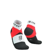 COMPRESSPORT Ultra Trail Low nogavice, rdeče/bele (EU (45-48))