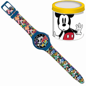 Luna: Mickey Mouse analogna ura v kovinski okrasni škatli