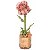 Robotime Lesena 3D sestavljanka Pink Rose
