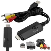 shumee Pretvornik HDMI na AV činč, USB moški na moški video in zvočni adapter