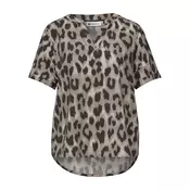 STREET ONE Bluza  ecru / temno bež / črna