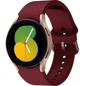 GS Silikonski pašček za Samsung Galaxy Watch 4/5/6/7 40/42/43/44/45/46/47 mm, bordo