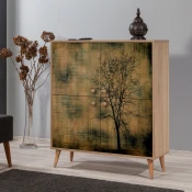 Hanah Home Komoda Multilux 95x111x36cm Hrast