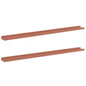 Polica na zidu 2 pcs Crvena 115 x 9 x 3 cm Konstruirano drvo