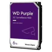 Western Digital Hard disk 3,5, 6TB, Caviar Purple, pog. za video nadzor - WD64PURZ