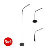 LED prigušiva lampa 3u1 LED/10W/230V 3000/4000/6000K CRI 90 crna