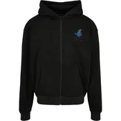 Mens Grid Head Butterfly Oversize Hoody black