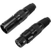 Omnitronic OMNITRONIC XLR set vtičnic/vtičev 3-polno črno ohišje 5x Omnitronic XLR vtič, (20428065)