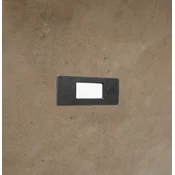 Fumagalli Vgradno svetilo Nina IP55 črna/opal 15 cm R7S CCT iz umetne smole - Sodobni - črna, opal - Plastika