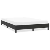 shumee vidaXL Posteljni okvir brez vzmetnice črne barve 140x210 cm žamet