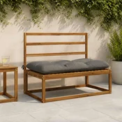 vidaXL Blazina za klop VIANEN 100% poliester Siva 100 x 60 x 12 cm