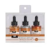 Akrilni tuš Royal & Langnickel metalik barve 3 x 30 ml