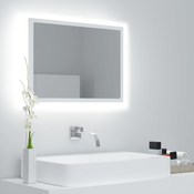 VIDAXL kopalniško ogledalo z LED iverno ploščo (60x8,5x37cm), belo
