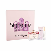 Salvatore Ferragamo Signorina darilni set parfumska voda 100 ml + losjon za telo 50 ml + parfumska voda 10 ml za ženske