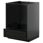 METOD / KNIVSHULT Pod.elem. za pecnicu s fiokom, Crnosiva/Lerhyttan crno bajcovano, 60x60 cm