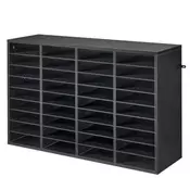 VEVOR Organizator za literaturo 36 predelkov 957x30x60 cm Črn