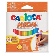 Carioca Trikotne neonske voščene sveče JUMBO komplet 8 kosov