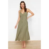 Trendyol Green Midi Woven Beach Dress