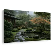 Slika japonski vrt v megli - 150x100